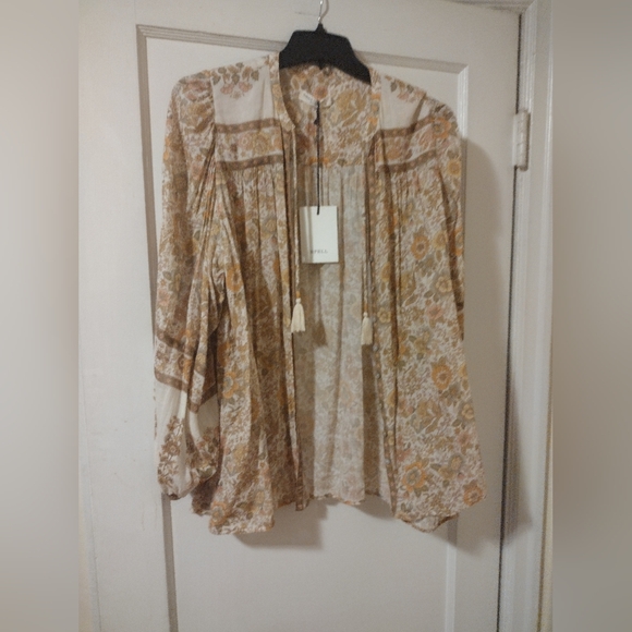 Spell and the Gypsy Collective Juniper Blouse, cream, XL, NWT - Picture 12 of 12